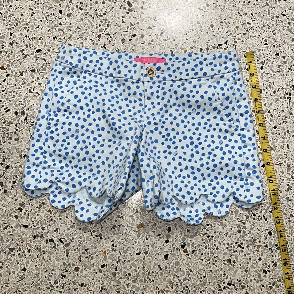 EUC Lilly Pulitzer scallop buttercup shorts Zanzibar blue 00